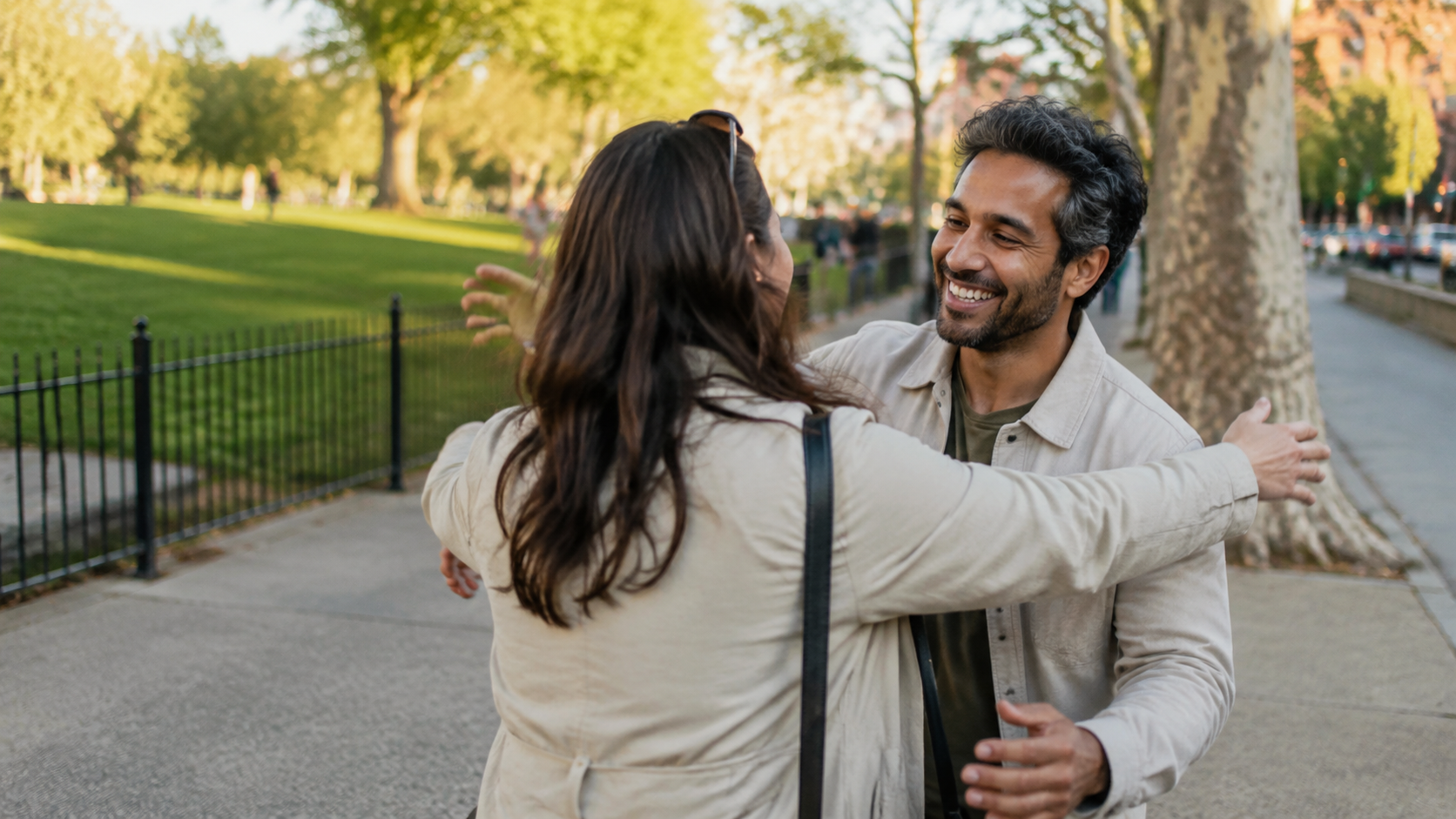 Neighbors shared in an everyday human moment